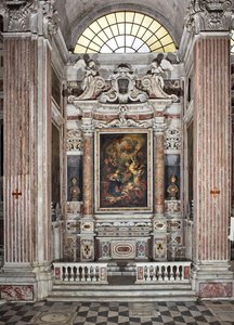 Bebudelse, alter, sjette kapell, ca. 1679 (olje på lerret) 345 x 200 cm