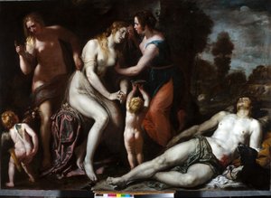 Death of Adonis (olje på lerret)