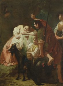 En sovende gjeterinne av Domenico Maggiotto