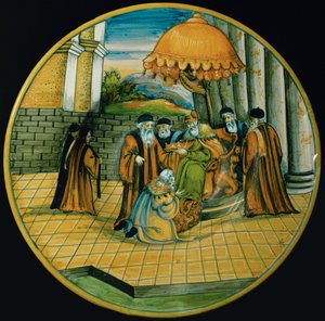 Doge Enrico Dandolo kroner Baldwin I av Domenico Master