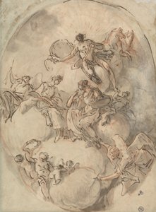Studie for tak: Apollo og andre figurer