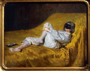 Maske (olje på lerret) av Domenico Morelli