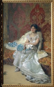 Portrett av fru Theresa Oneto genser, av Domenico Morelli av Domenico Morelli