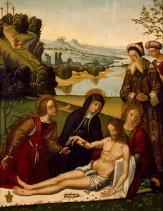 Lamentation over Dead Christ, av Domenico Panetti (ca 1460- før 1513) av Domenico Panetti