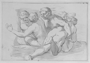 Gruppe av nymfer og satyrer av Domenico Parodi