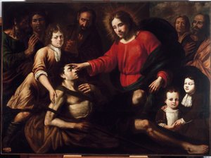 Helbredelsen av blinde av Domenico Parodi