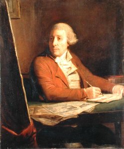 Portrett av Francesco Bartolozzi (1727-1815) (olje på lerret)