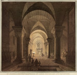 Kapellet til Saint Margaret i byen Nürnberg, fra samling av minneverdige middelalderbygninger i Tyskland