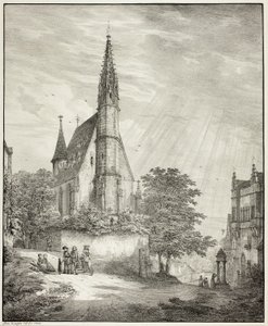 Kiderich kirke i Rheingau av Domenico Quaglio