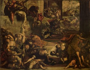 Massakren av de uskyldige av Domenico Robusti (attr.) Tintoretto