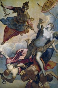 "" Allegorie de la prosperite "" (Velstanden) Peinture de Domenico Tintoretto dit le Tintoret (1560-1635) Slutten av 1500-tallet Dim 207x140 cm Prado-museet, Madrid av Domenico Robusti Tintoretto