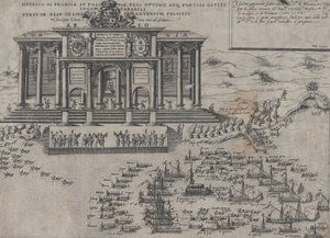 Inntreden av Henri III, konge av Frankrike og Polen, i Venezia, 1574. av Domenico Zenoi