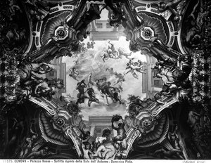 Allegory of Autumn, på hvelvet til Høstrommet av Domenico the Elder Piola