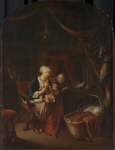 En mor som gir barnet sitt brystet av Domenicus van Tol