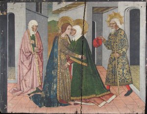 Besøkspanelet fra Saint John Retable, 1400-tallet.