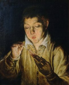 The Informant Boy Blowing on a Taper, ca 1571-1572.