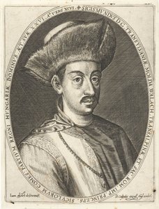 Sigismund Bathory 1572-1613, prins av Transylvania. Fra Atrium heroicum, Augsburg 1600-1602, 160