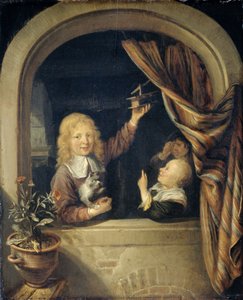Barn med musefelle av Dominicus van Tol