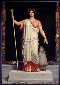 La Republique Allegory of the French Republic (Frankrike) av Dominique Papety (1815-1849) 1848