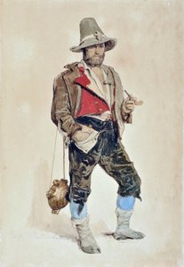 Portrett av maleren Emile Loubon (1809-1863) (akvarell)