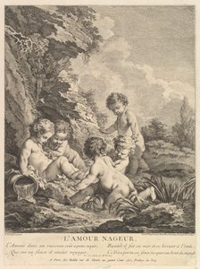 Barnesvømming, ca. 1741 av Dominique Sornique