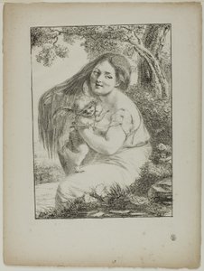 Amor og en ung kvinne av Dominique Vivant Denon