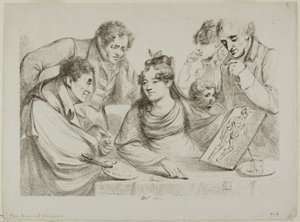 Litografi leksjon av Dominique Vivant Denon
