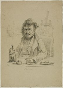 Portrett av Lantara i rollen som Joly, fra Le Peintre au Cabaret av Dominique Vivant Denon