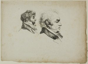 Profilportrett av skriverne Brunet og Lasteyrie av Dominique Vivant Denon