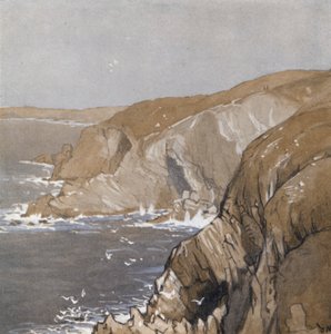 Den korniske kysten (farge litho) av Donald (after) Maxwell