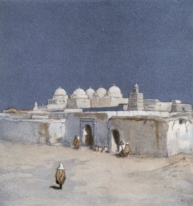 Sverdmoskeen ved Kairouan (farge litho)