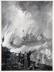 Fight the Last Gun: The Gallant End of H.M.S. Tiperrary at Jylland, illustrasjon fra 