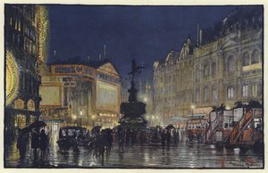 The Heart of the Empire, et inntrykk av Piccadilly Circus i skumringen