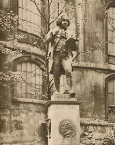 Dr. Johnson på hans sokkel, Wherece He Can See Fleet Street, c1935. av Donald McLeish