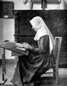 Nonner som lager blonder, Brugge, Belgia, 1936