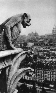 Steindemon, Notre Dame, Paris, Frankrike, ca 1930-tallet