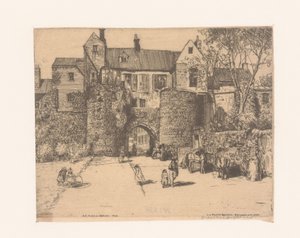Fra Porte Gayole i Boulogne-sur-Mer Gayole-porten, Boulogne-sur-Mer (tittel på objekt) av Donald Shaw MacLaughlan
