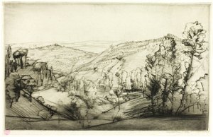 Fields of San Gimignano av Donald Shaw MacLaughlan