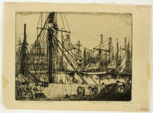 Fiskebåter, Boulogne-sur-Mer av Donald Shaw MacLaughlan
