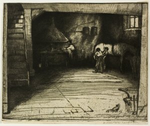 Smi med den hvite hesten av Donald Shaw MacLaughlan