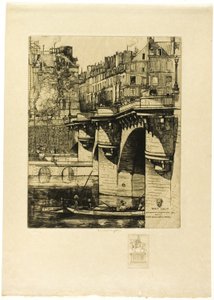Pont Neuf, Paris (med bemerkning) av Donald Shaw MacLaughlan