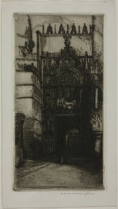 Portalen til hertugpalasset, Venezia av Donald Shaw MacLaughlan