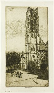 Tour St. Laurent, Rouen av Donald Shaw MacLaughlan