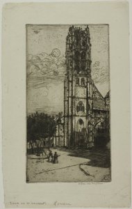 Tour St. Laurent, Rouen av Donald Shaw MacLaughlan