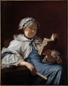 Portrett av Madame Nonotte Maleri av Donat Nonotte (1708-1785) 1758 Besancon. Museum of Fine Arts