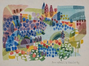 Felt med blomster av Donatella Merlo