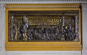 Basrelieff (bronse) av Donatello