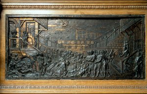 The Miracle of St Anthony, gjenfesting av foten, panel fra hovedalteret (bronserelieff av Donatello