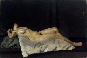 Kvinnefigur liggende på ryggen, 1912