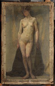 Stående naken kvinne, ca. 1910 (olje på lerret)